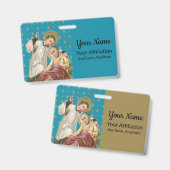 St. Aloysius Gonzaga & Plague Victim (Stil 1; M06) Ausweis (Front & Back)