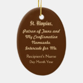 St. Aloysius Gonzaga (PM 01) Keramikornament (Hinten)