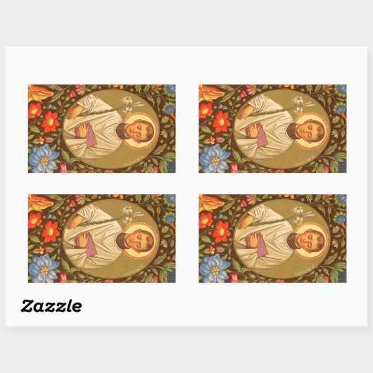 St. Aloysius Gonzaga (PM 01) Rechteckiger Aufkleber (Blatt)