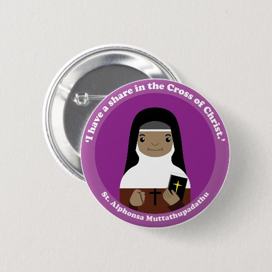 St. Alphonsa Muttathupadathu Button (Vorne & Hinten)