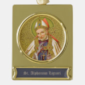 St. Alphonsus Liguori (SNV 02) (Runde) Banner-Ornament Gold (Vorderseite)