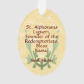 St. Alphonsus Liguori (VVP 005) Acryl Ornament (Rückseite)