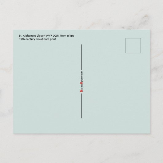 St. Alphonsus Liguori (VVP 005) Postkarte (Rückseite)