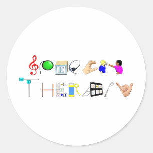 ST am Arbeitsplatz Runder Aufkleber