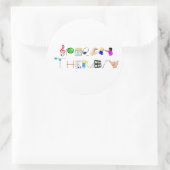 ST am Arbeitsplatz Runder Aufkleber (Tasche)