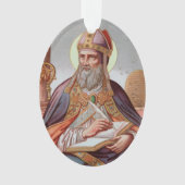 St. Ambrose of Milan (Frameless) Oval Acrylic Ornament (Vorderseite)