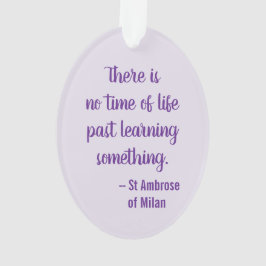 St. Ambrose of Milan (Frameless) Oval Acrylic Ornament