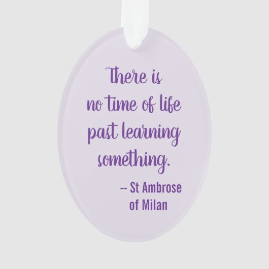 St. Ambrose of Milan (Frameless) Oval Acrylic Ornament (Rückseite)