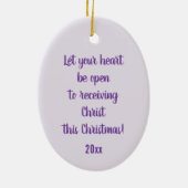 St. Ambrose of Milan (Frameless) Oval Ceramic Keramik Ornament (Hinten)