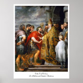 St. Ambrose und Kaiser Theodosius Paul Rubens Poster (Vorne)