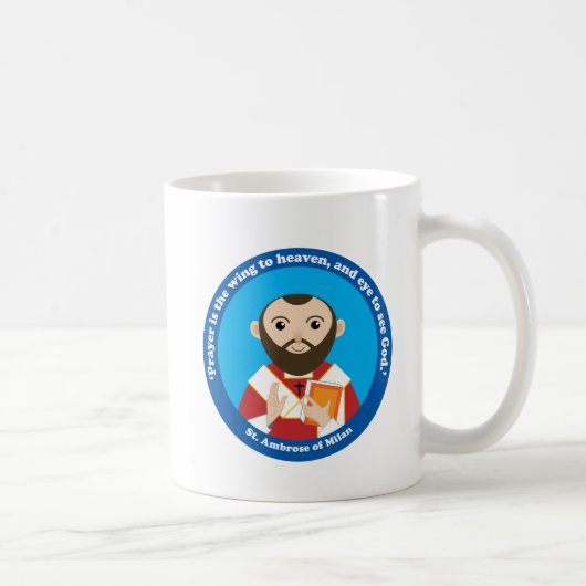 St Ambrose von Mailand Kaffeetasse (Rechts)