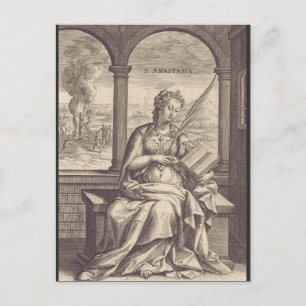 St. Anastasia Christlicher Heiliger und Märtyrer Postkarte