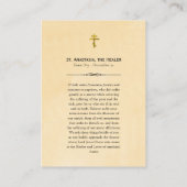 St. Anastasia, die Heilgebet-Karte Platzkarte (Rückseite)