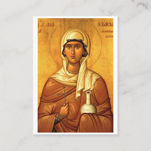 St. Anastasia, die Heilgebet-Karte Platzkarte (Vorderseite)