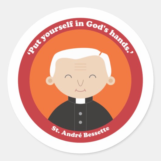 St. André Bessette Runder Aufkleber (Vorderseite)