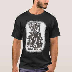 St. Andreas der Apostel Saltire Kreuz Vintage Kath T-Shirt