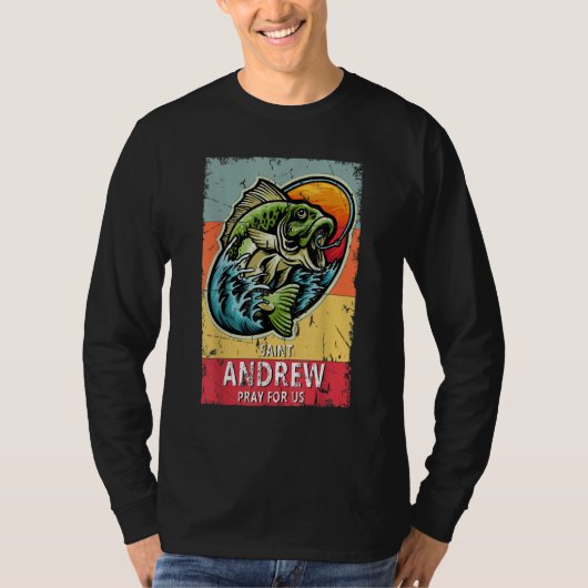 St. Andreas Fischerei Schutzpatron der Fischer Kat T-Shirt (Vorderseite)