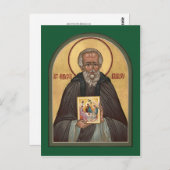 St. Andrei Rublev Prayer Card Postkarte (Vorne/Hinten)