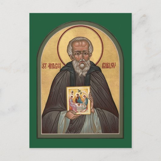 St. Andrei Rublev Prayer Card Postkarte (Vorderseite)
