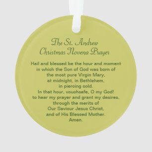 St. Andrew Christmas Novena Gebet Acrylic Ornament