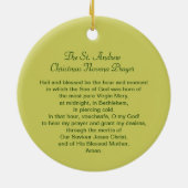 St. Andrew Christmas Novena Gebet Keramik Ornament (Hinten)