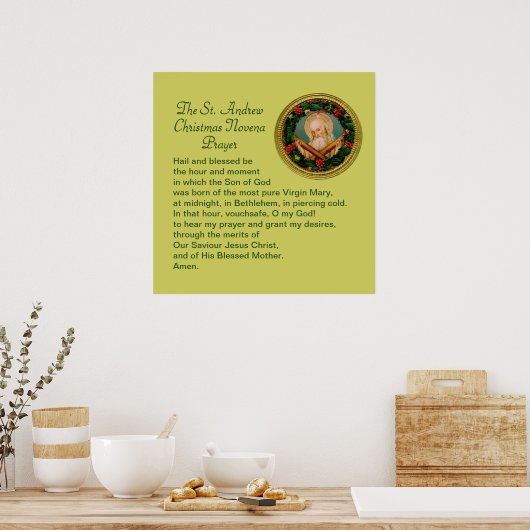 St. Andrew Christmas Novena Gebet Poster (Küche)