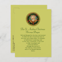St. Andrew Christmas Novena Gebet Postkarte