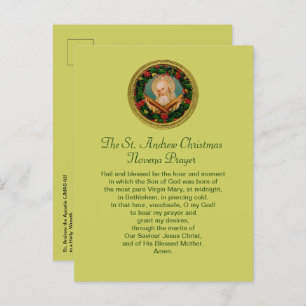 St. Andrew Christmas Novena Gebet Postkarte
