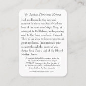 St. Andrew Christmas Novena Jungfrau Mary Jesus Visitenkarte (Rückseite)