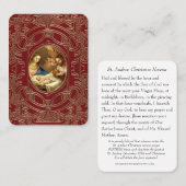St. Andrew Christmas Novena Jungfrau Mary Jesus Visitenkarte (Vorne/Hinten)
