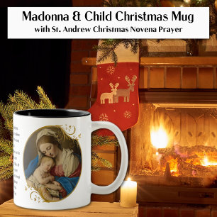 St. Andrew Christmas Novena Jungfrau Mary Jesus Zweifarbige Tasse