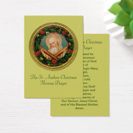 St Andrew Christmas Novena Prayer Card (Schreibtisch)