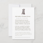 St. Andrew Christmas Novena Religious Karte (Rückseite)