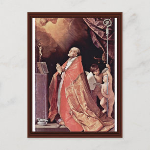 St. Andrew Corsini im Gebet von Reni Guido Postkarte