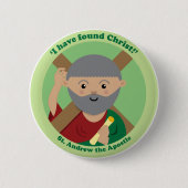 St. Andrew der Apostel Button (Vorderseite)