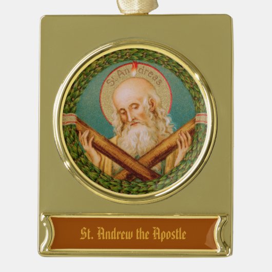 St. Andrew der Apostel (JMAS 02) Banner-Ornament Gold (Vorderseite)