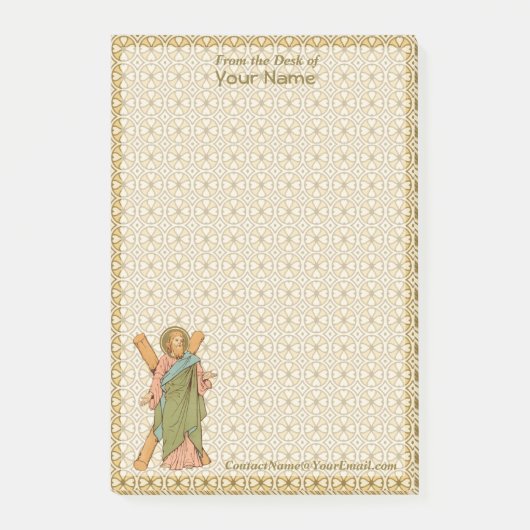 St. Andrew der Apostel (RLS 01, Style 2) 4"x6" Post-it Klebezettel (Vorderseite)