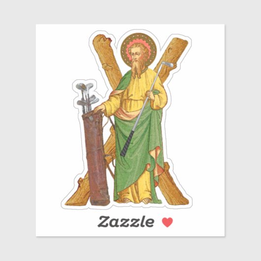 St. Andrew der Apostel, Schirmherr der Golfers Aufkleber (Blatt)