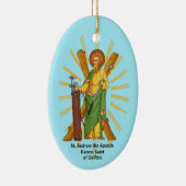 St. Andrew der Apostel / St. Jude Thaddeus Golfer Keramik Ornament (Rechts)
