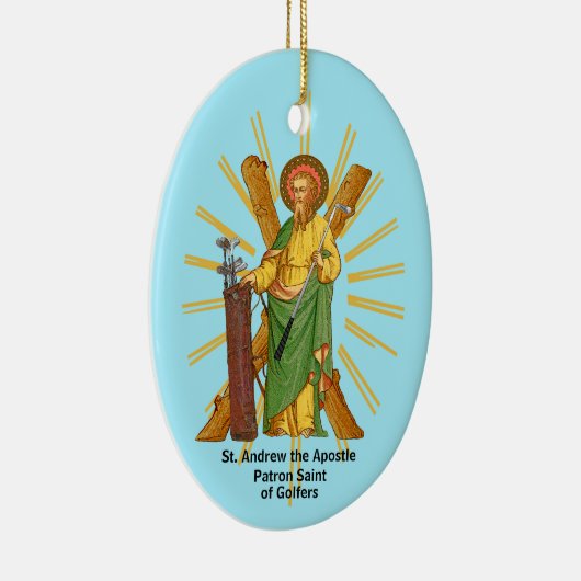 St. Andrew der Apostel / St. Jude Thaddeus Golfer Keramik Ornament (Rechts)