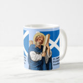 St. Andrew der Apostel und die Flagge Schottlands Kaffeetasse (VorderseiteRechts)