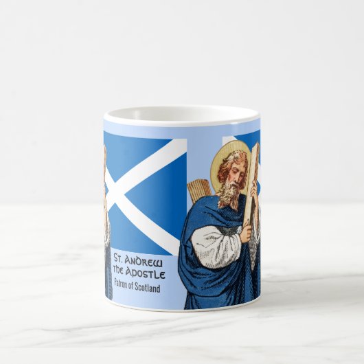 St. Andrew der Apostel und die Flagge Schottlands Kaffeetasse (Mittel)