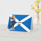 St. Andrew der Apostel und die Flagge Schottlands Karte (Gelbe Blume)