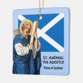 St. Andrew der Apostel und die Flagge Schottlands Keramikornament (Links)