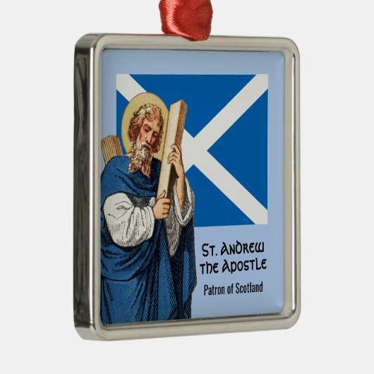 St. Andrew der Apostel und die Flagge Schottlands Ornament Aus Metall (Rechts)