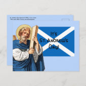St. Andrew der Apostel und die Flagge Schottlands Postkarte (Vorne/Hinten)