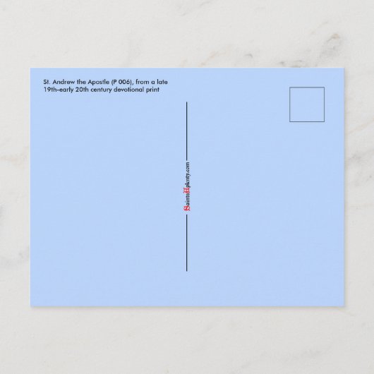 St. Andrew der Apostel und die Flagge Schottlands Postkarte (Rückseite)