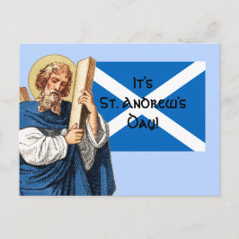 St. Andrew der Apostel und die Flagge Schottlands Postkarte