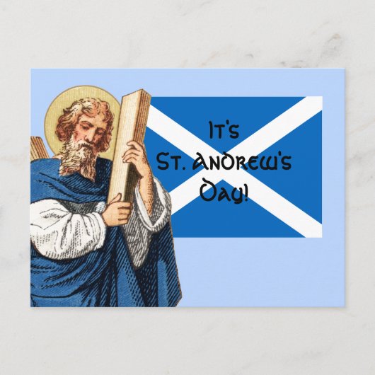 St. Andrew der Apostel und die Flagge Schottlands Postkarte (Vorderseite)