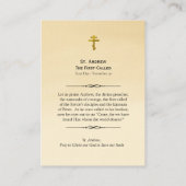 St. Andrew die erste so genannte Prayer Card Platzkarte (Rückseite)